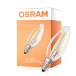 Osram Classic LED E14 Świeca Włókno Przezroczysty 5.5W 806lm - 827 Bardzo Ciepła Biel | Ściemnianie - Zamienne 60W
