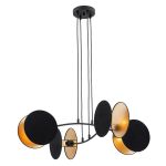 Emibig Lampa Wisząca Motif Stal Czarny | Nadaje Się Do 4x E27 - Max 15W