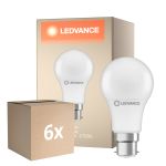 Opakowanie 6x Ledvance Performance LED Żarówka B22d Gruszka Matowy 8.5W 806lm - 827 Bardzo Ciepła Biel | Zamienne 60W
