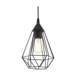 Eglo Lampa Wisząca Tarbes Czarny | IP20 - Nadaje Się Do 1x E27 