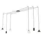 Emibig Lampa Wisząca Fuji Stal Czarny | Nadaje Się Do 2x E14 - Max 10W, 2x GU10 - Max 10W, 2x GX53 - Max 10W